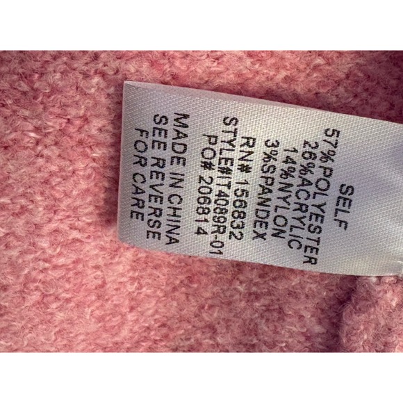 BIBI Pink Teddy Bear Intarsia Short Sleeve Cardigan Sweater New - Picture 7 of 7